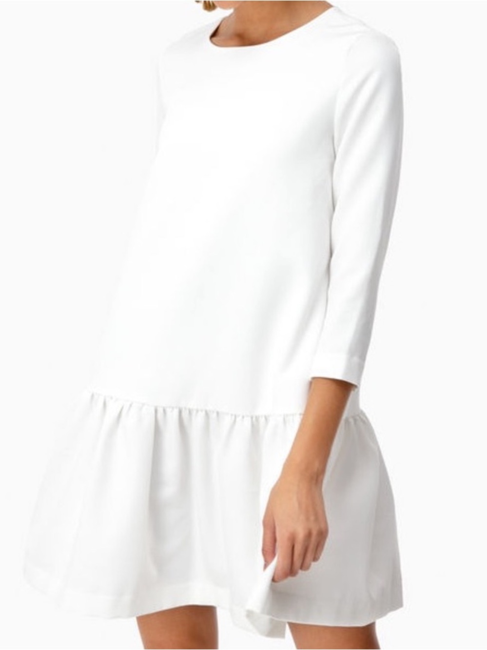 Tuckernuck Avon Lane Ivory Louise Peplum Dress Sz Large